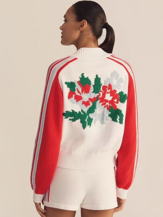 ANTHROPOLOGIE | 100% Cotton Sports Club Jacquard Jacket | NWT - Picture 5 of 7